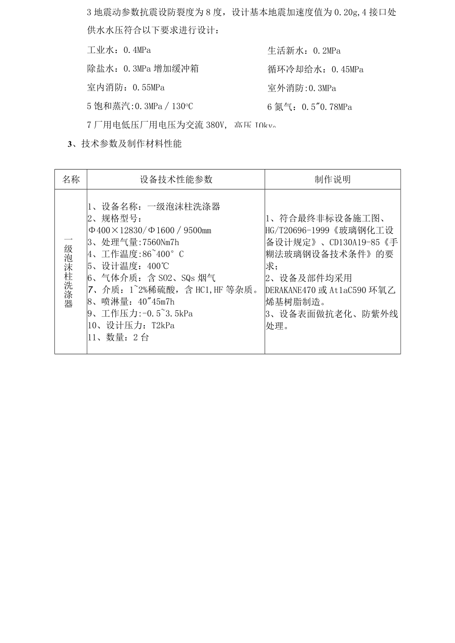 脱硫脱硝制酸区域一级泡沫柱洗涤器技术要求.docx_第2页