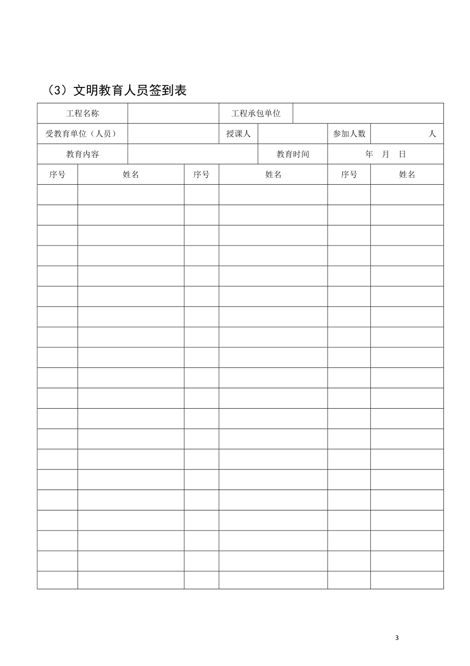 最新建设工程施工现场营造良好文明氛围管理计划记录汇总.doc_第3页