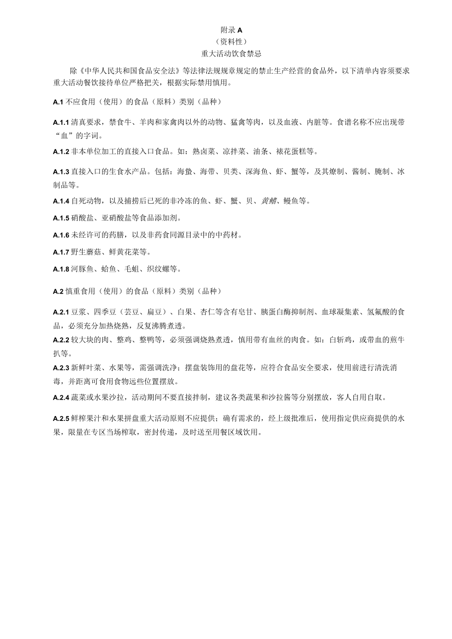 重大活动饮食禁忌自检食品类别品种及项目安全自检记录食品添加剂使用记录留样记录.docx_第1页