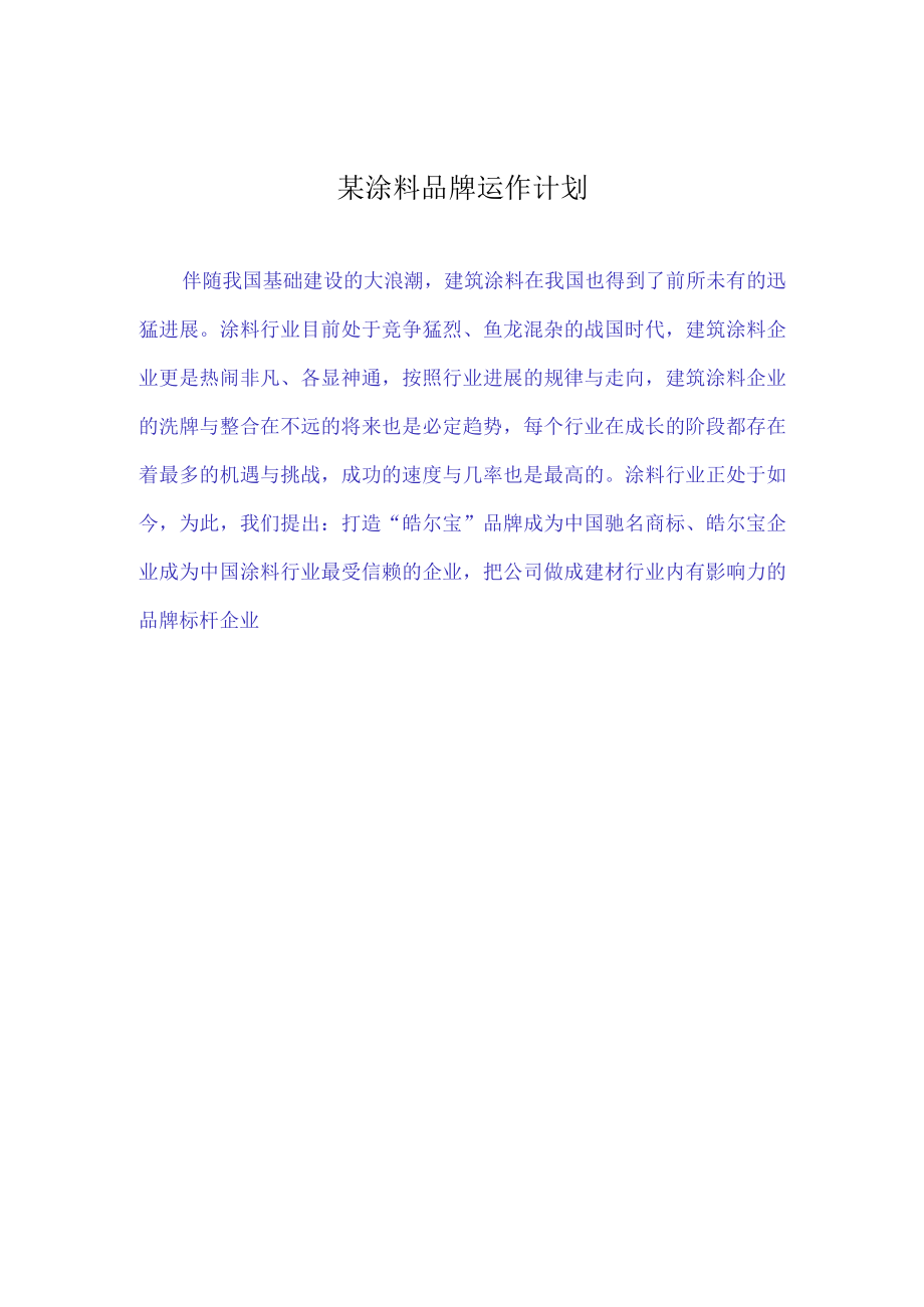 某涂料品牌运作计划.docx_第1页