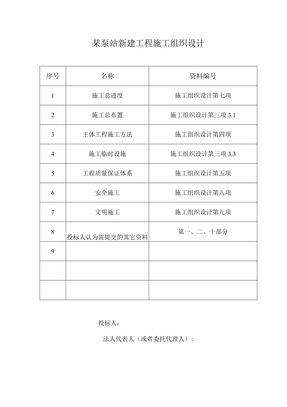 某泵站新建工程施工组织设计.docx_第1页