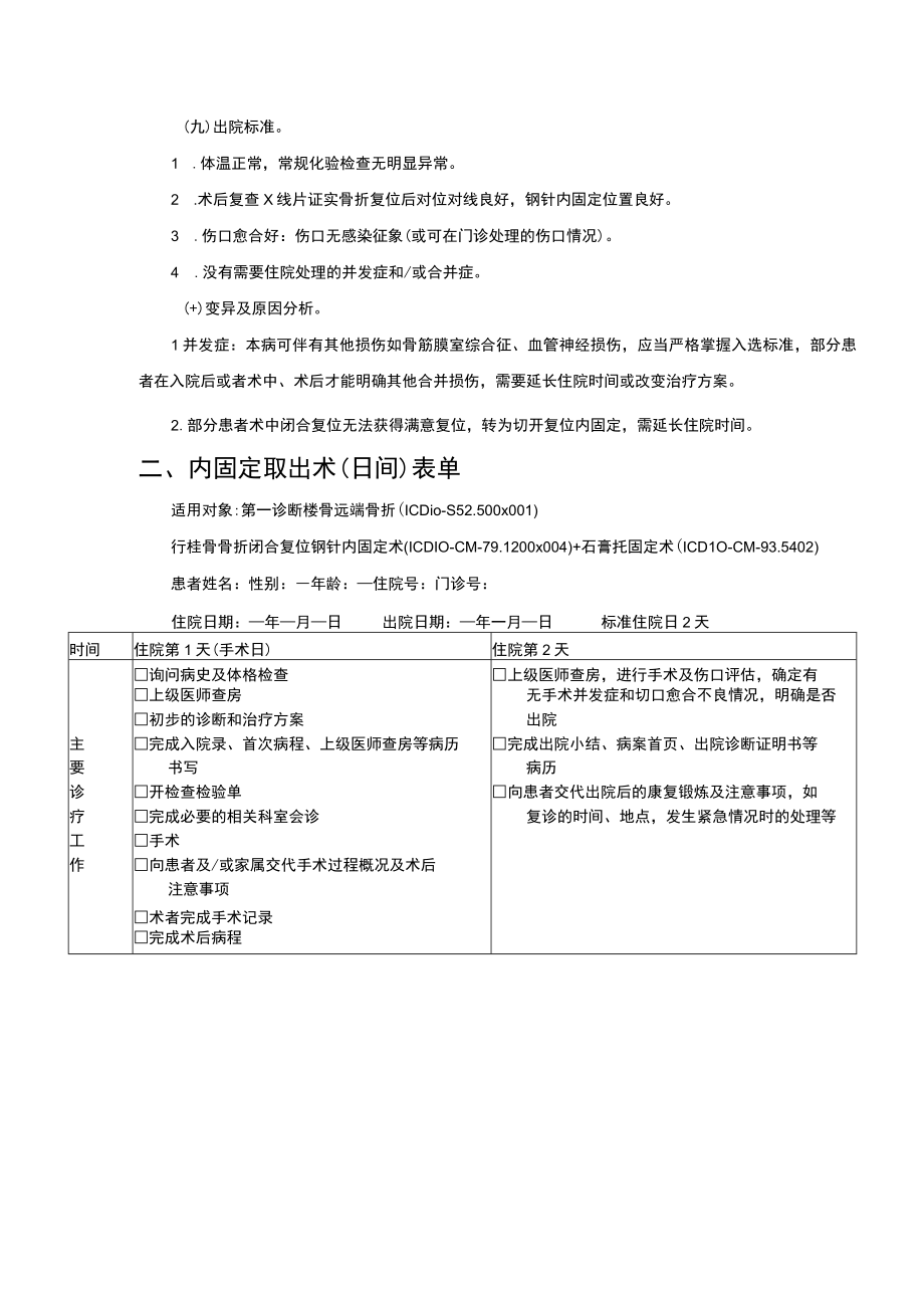 桡骨远端骨折（日间）临床路径及表单.docx_第3页