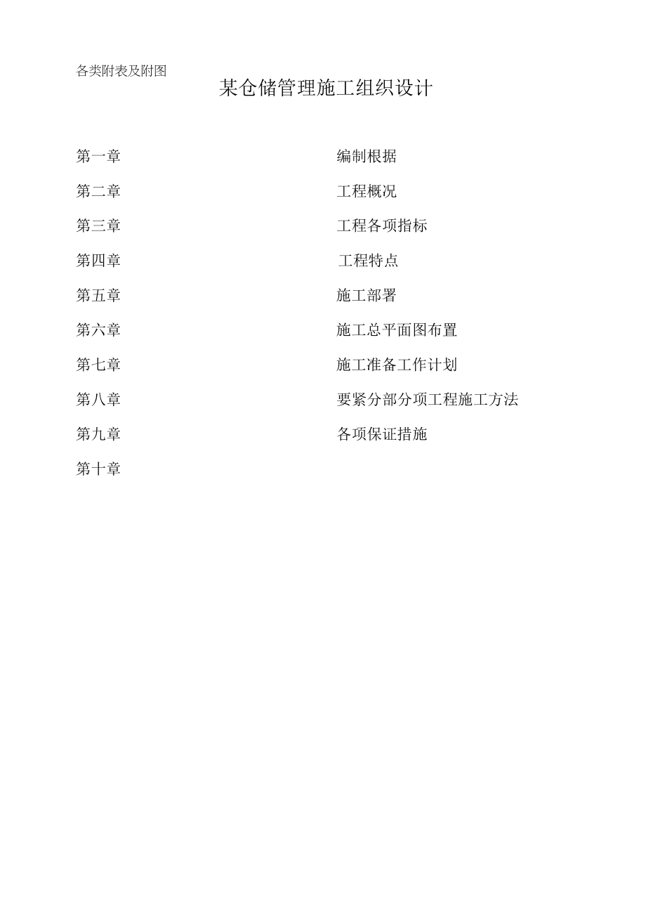 某仓储管理施工组织设计.docx_第1页