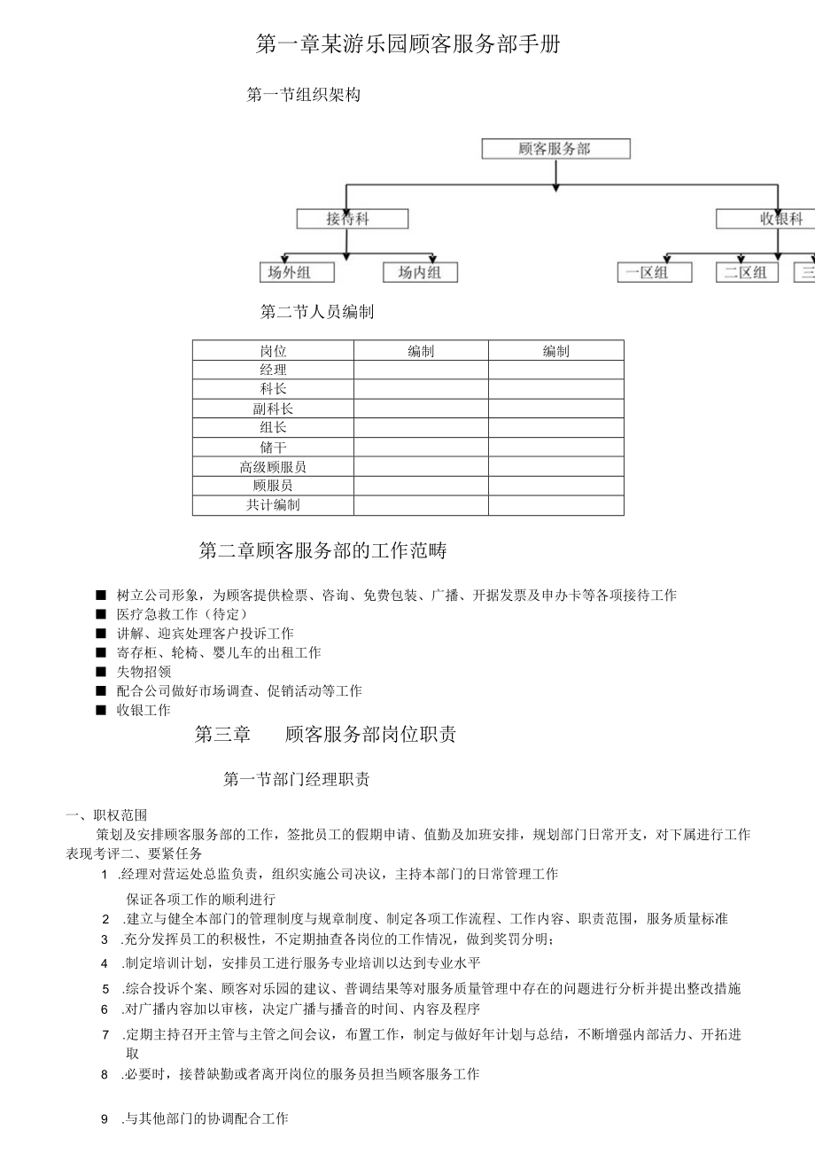 某游乐园顾客服务部手册.docx_第1页