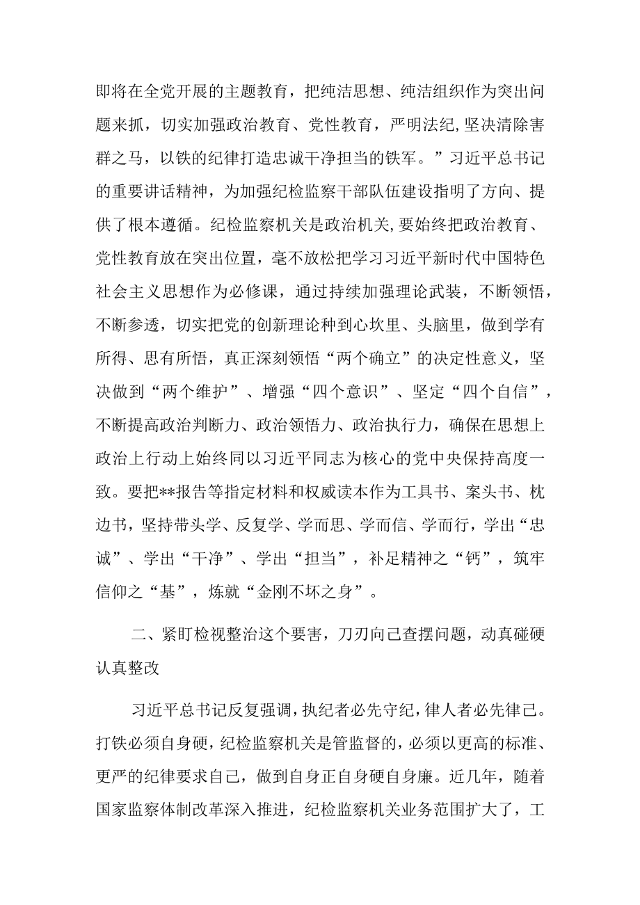 纪检监察干部队伍教育整顿的研讨发言稿.docx_第2页