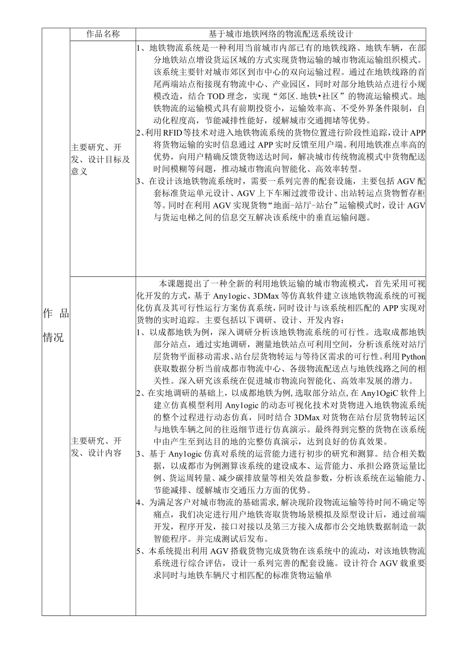 西南交通大学第十七届大学生交通运输科技大赛作品申报书.docx_第2页