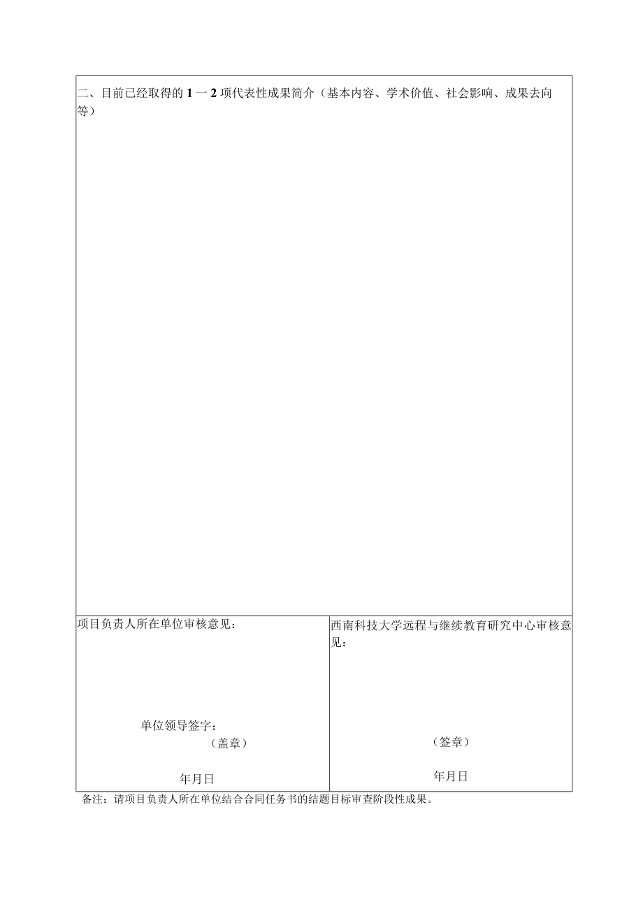 西南科技大学远程与继续教育研究中心科研项目中期阶段检查报告.docx_第2页