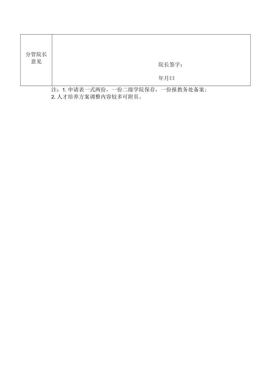 西昌学院人才培养方案调整申请表.docx_第2页