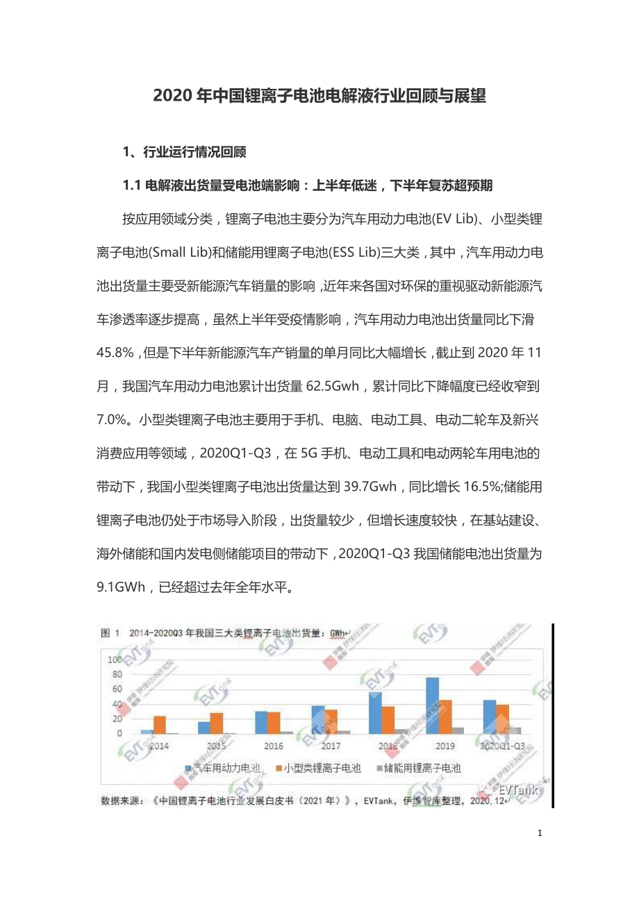 2020年中国锂离子电池电解液行业回顾与展望.doc_第1页