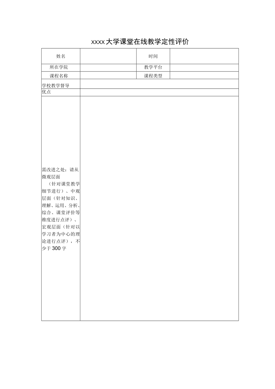 课堂在线教学定性评价.docx_第1页