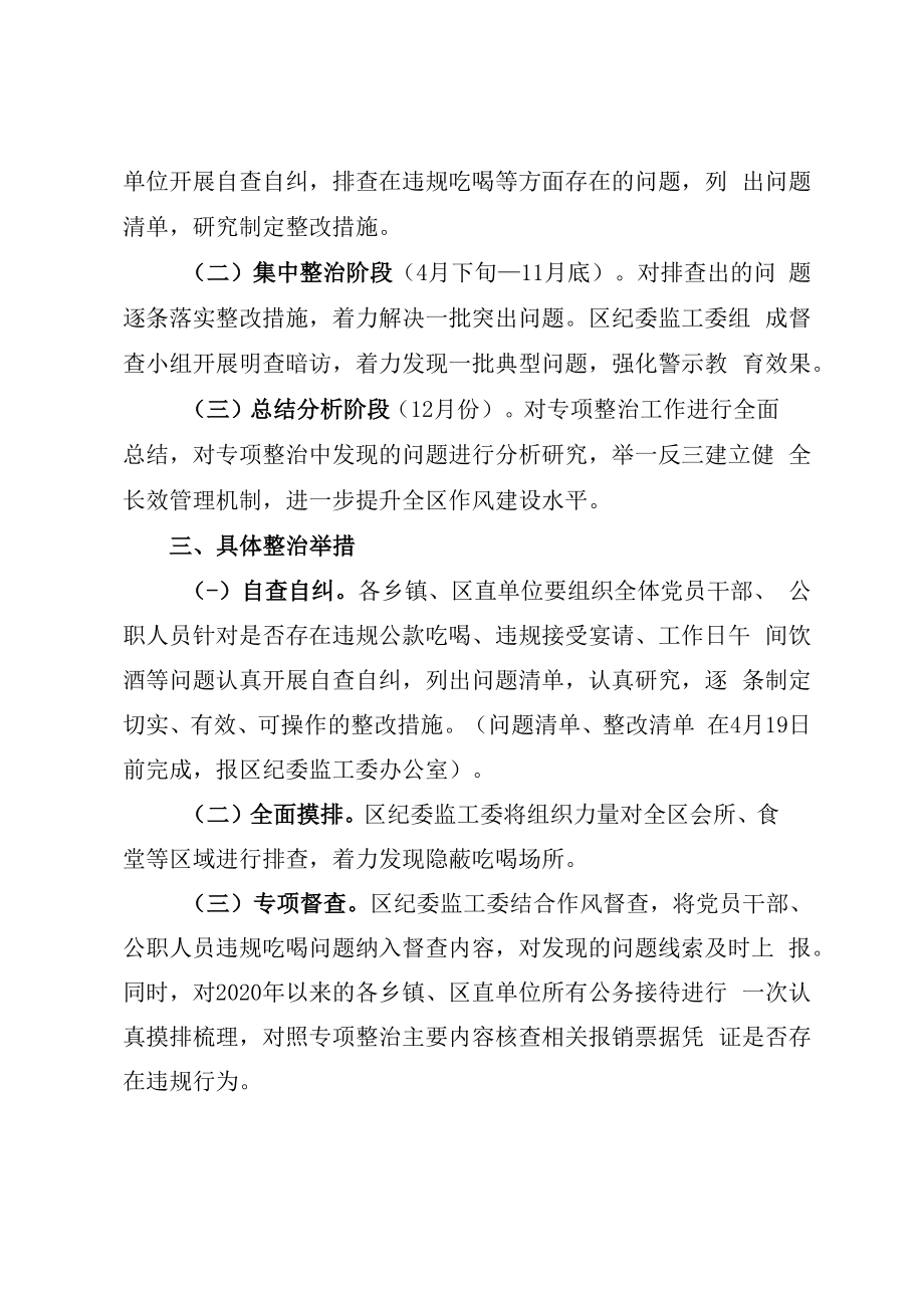 2023年XX区整治违规吃喝问题专项行动方案.docx_第2页