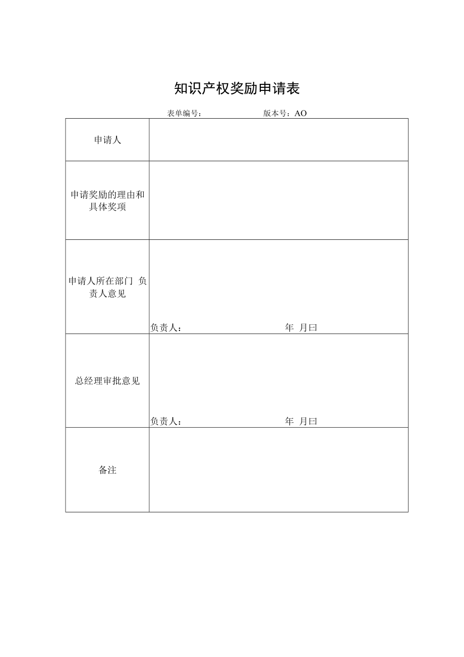 001知识产权奖励申请表.docx_第1页