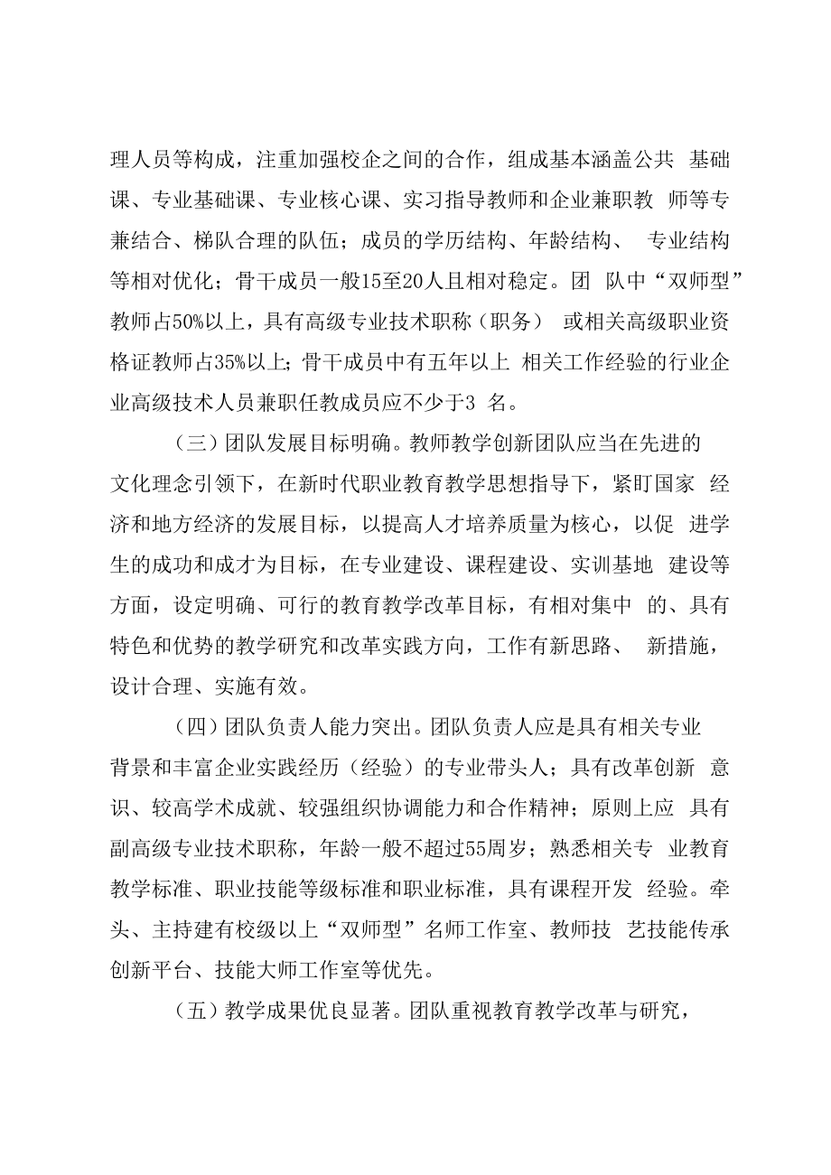 2023年教师教学创新团队建设实施方案.docx_第3页