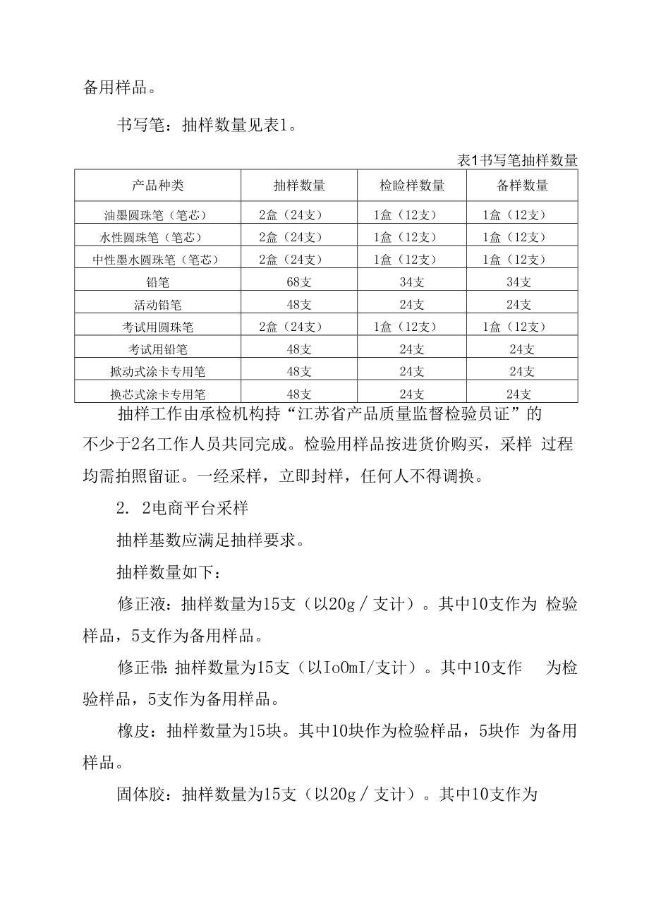 2023年泰州市市级产品质量监督抽查实施细则学习用品.docx_第2页