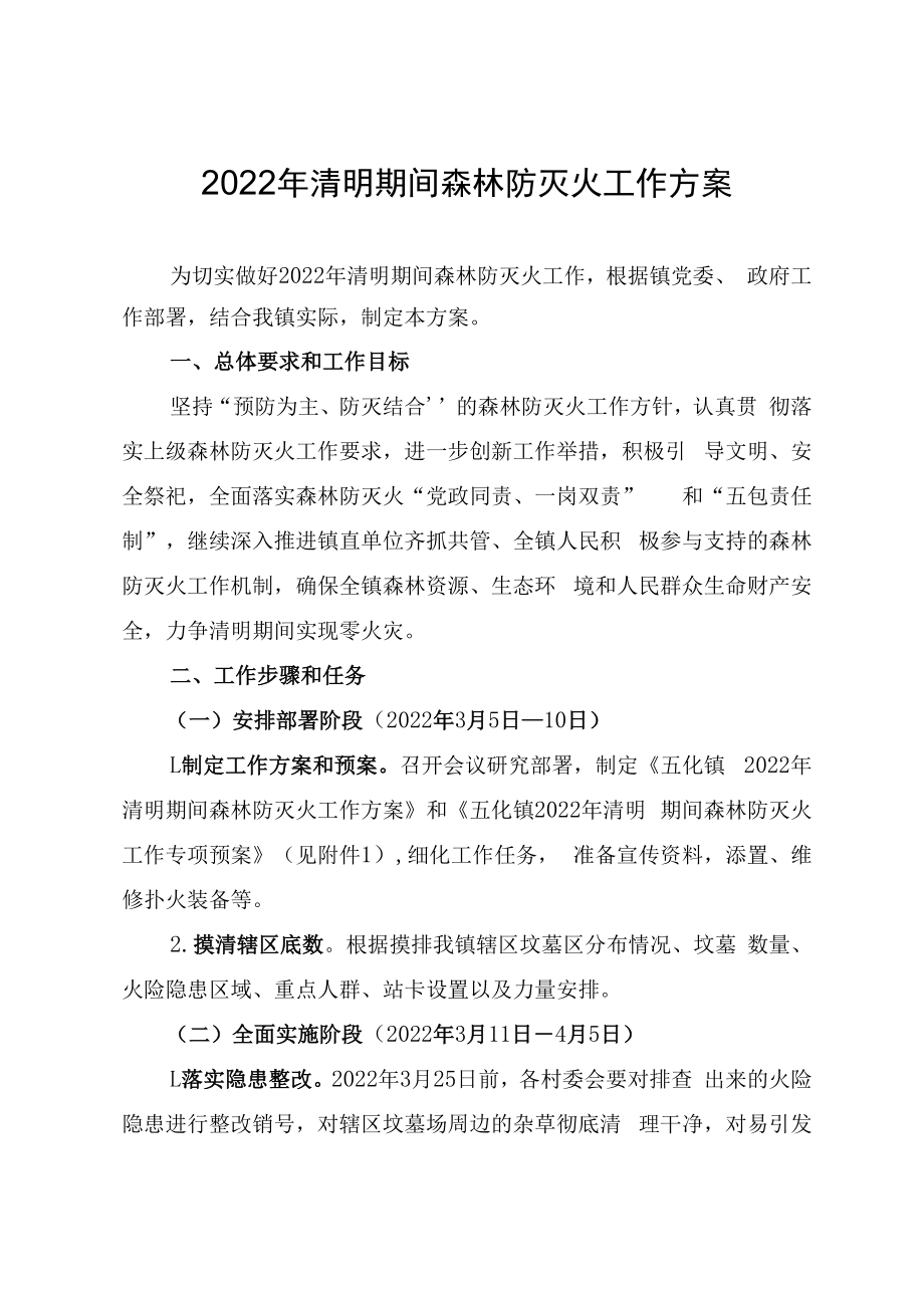 2023年清明期间森林防灭火工作方案.docx_第1页