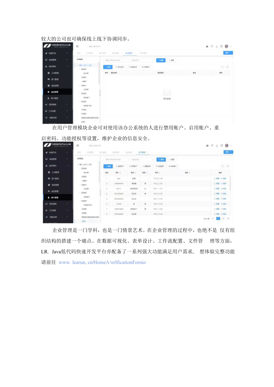 LRJava低代码自主搭建企业组织架构.docx_第3页