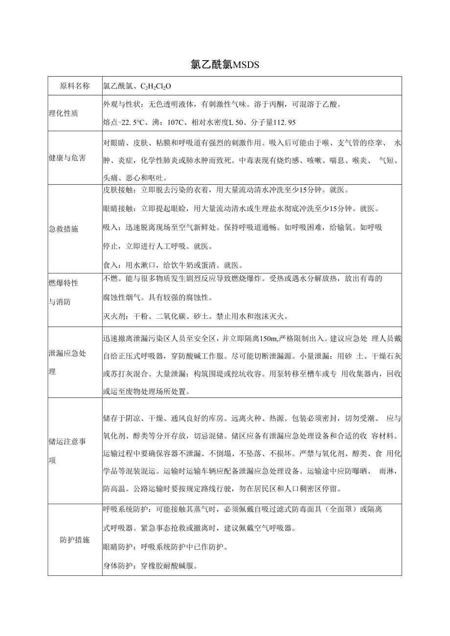 5 氯乙酰氯MSDS.docx_第1页