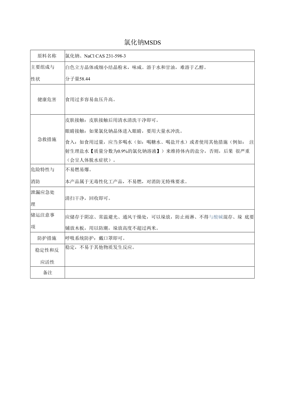 48 氯化钠MSDS.docx_第1页