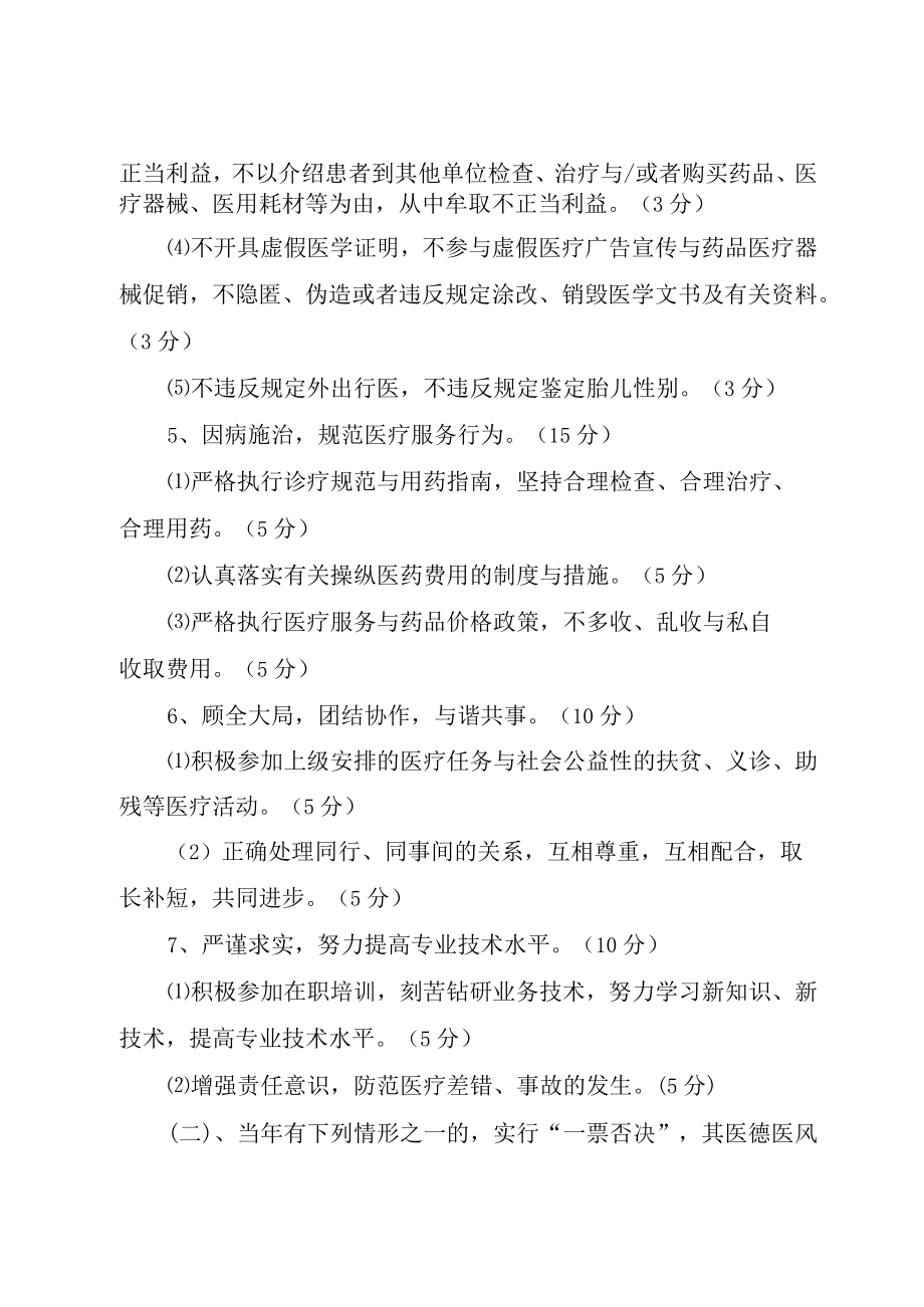 XX县区那霍卫生院医务人员医德医风考评制度实施方案.docx_第3页