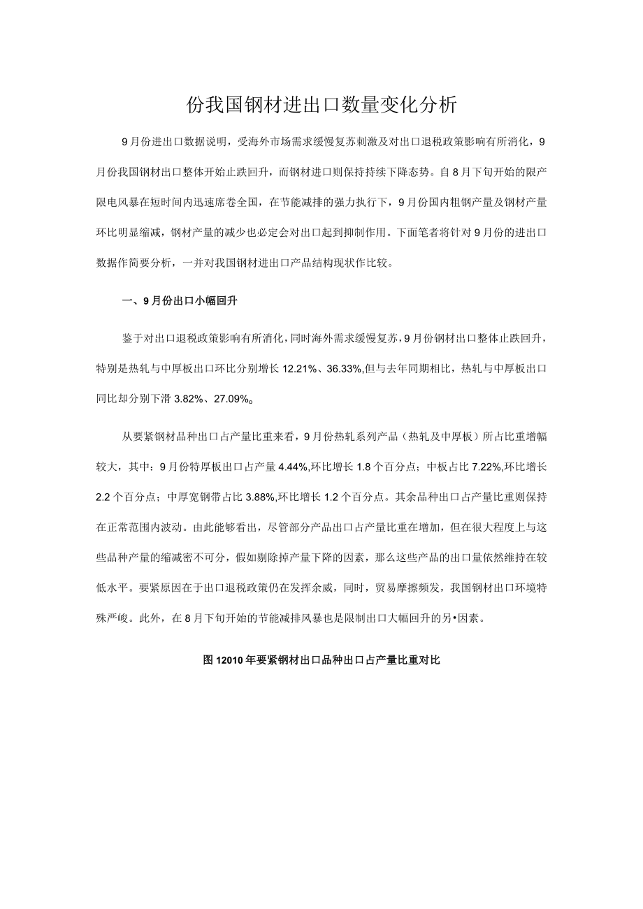 份我国钢材进出口数量变化分析.docx_第1页