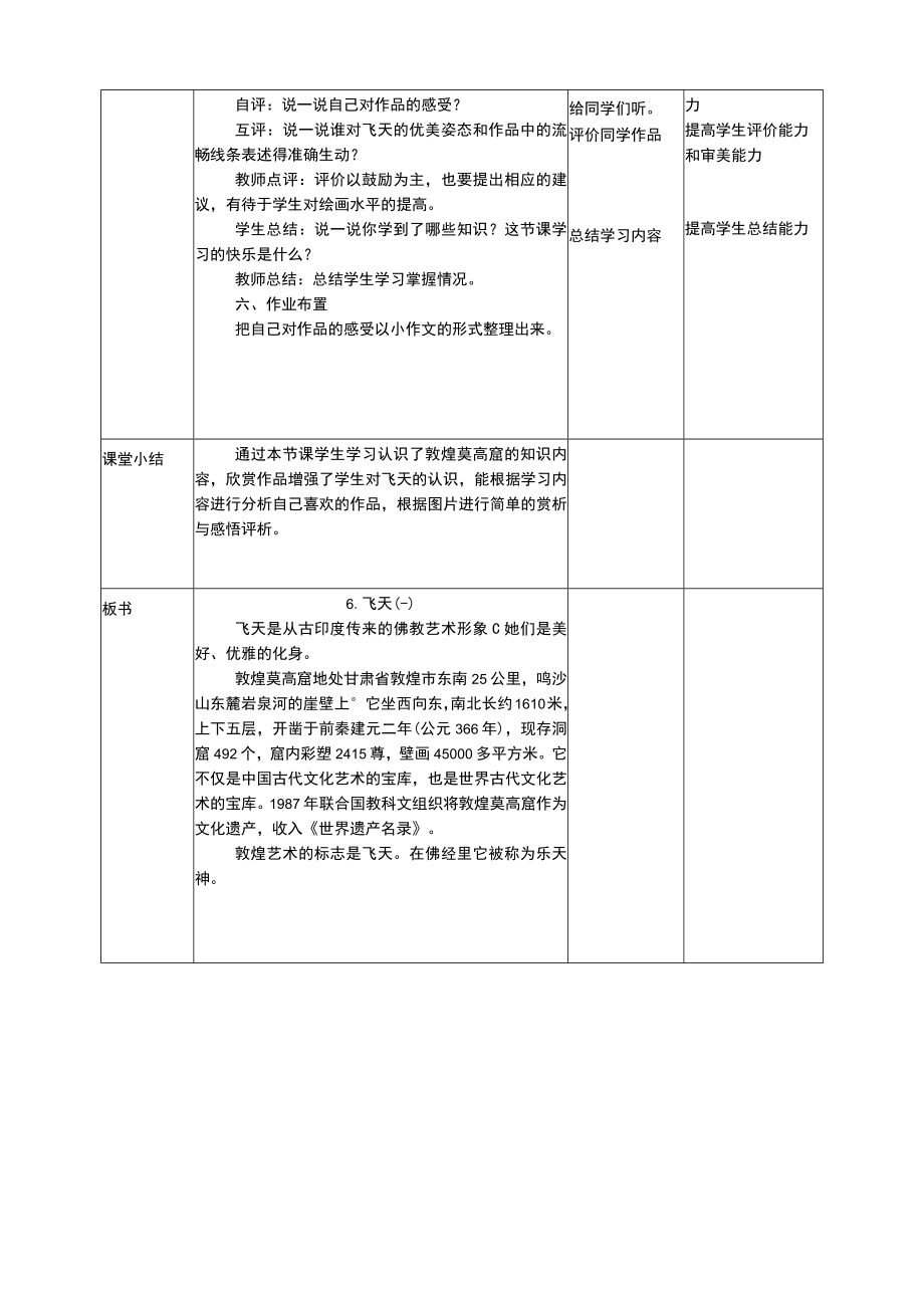 人美版美术四年级上册第六课《飞天（一）》教案.docx_第3页