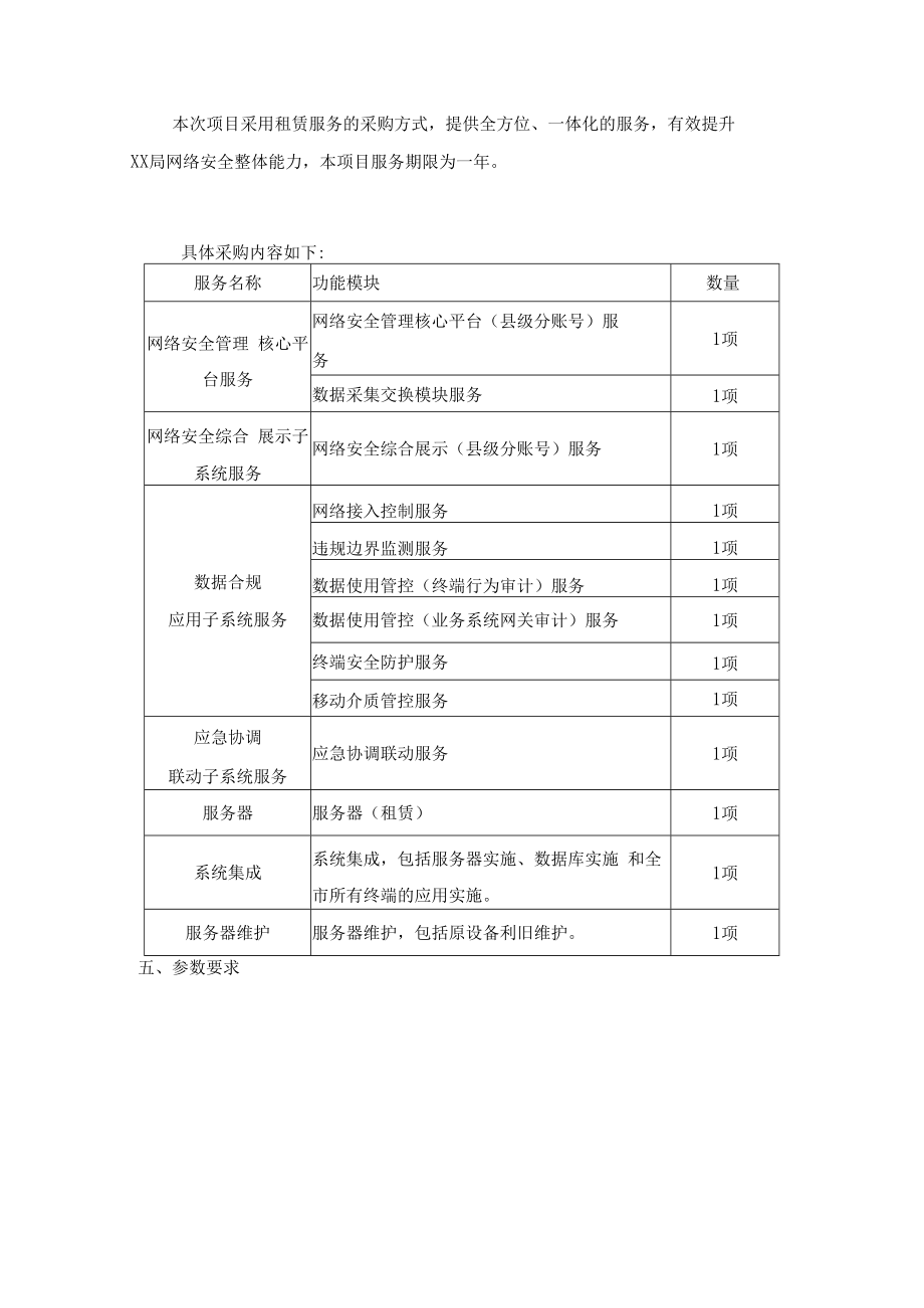 XX局安全管控体系建设项目采购内容及要求.docx_第2页