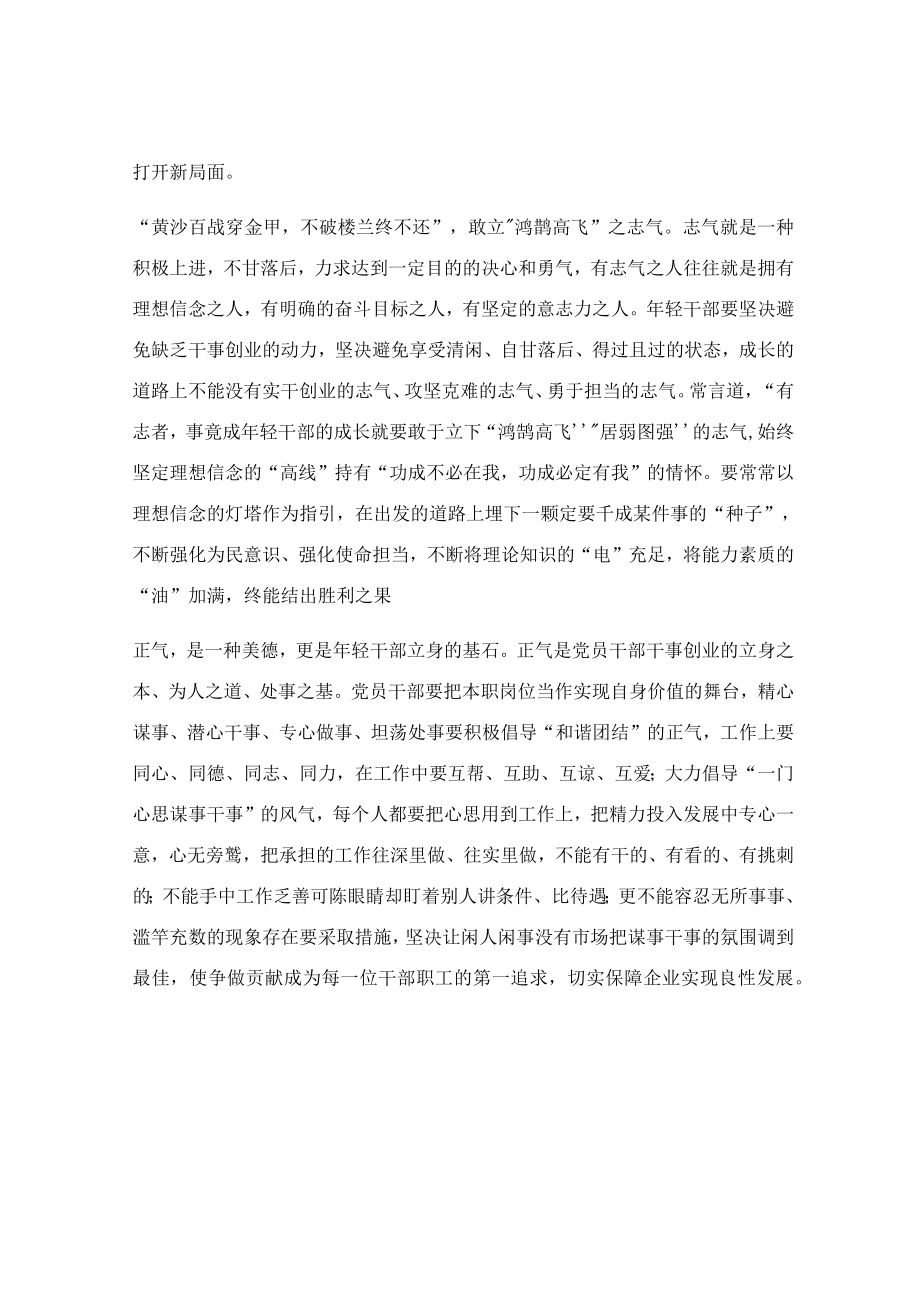 企业年轻干部座谈发言材料.docx_第2页