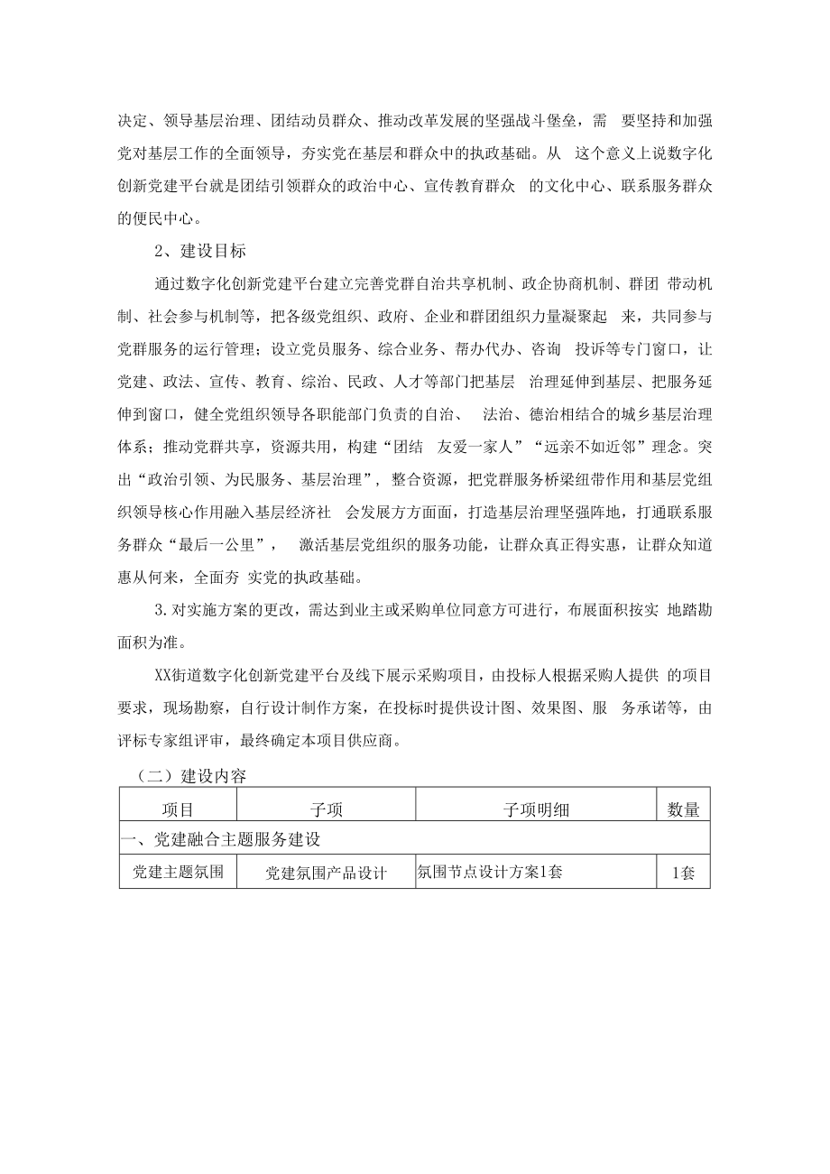 XX街道数字化创新党建平台及线下展示项目建设意见.docx_第2页