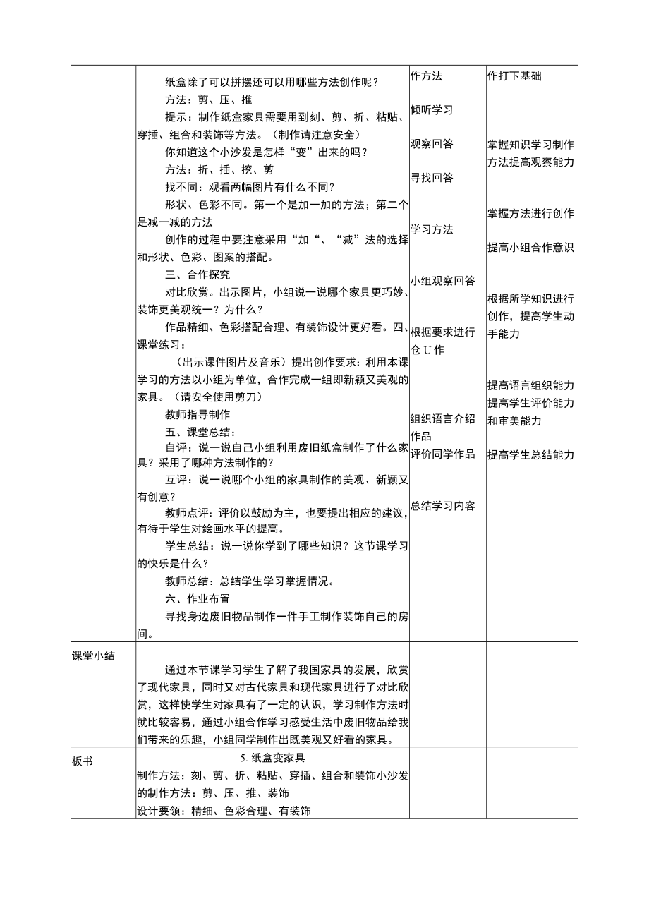 人美版美术二年级下册第五课《纸盒变家具》教案.docx_第2页