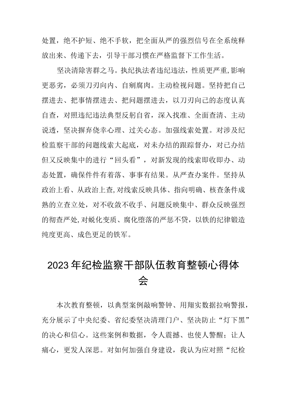 《2023年纪检监察干部队伍教育整顿》心得体会6篇.docx_第3页