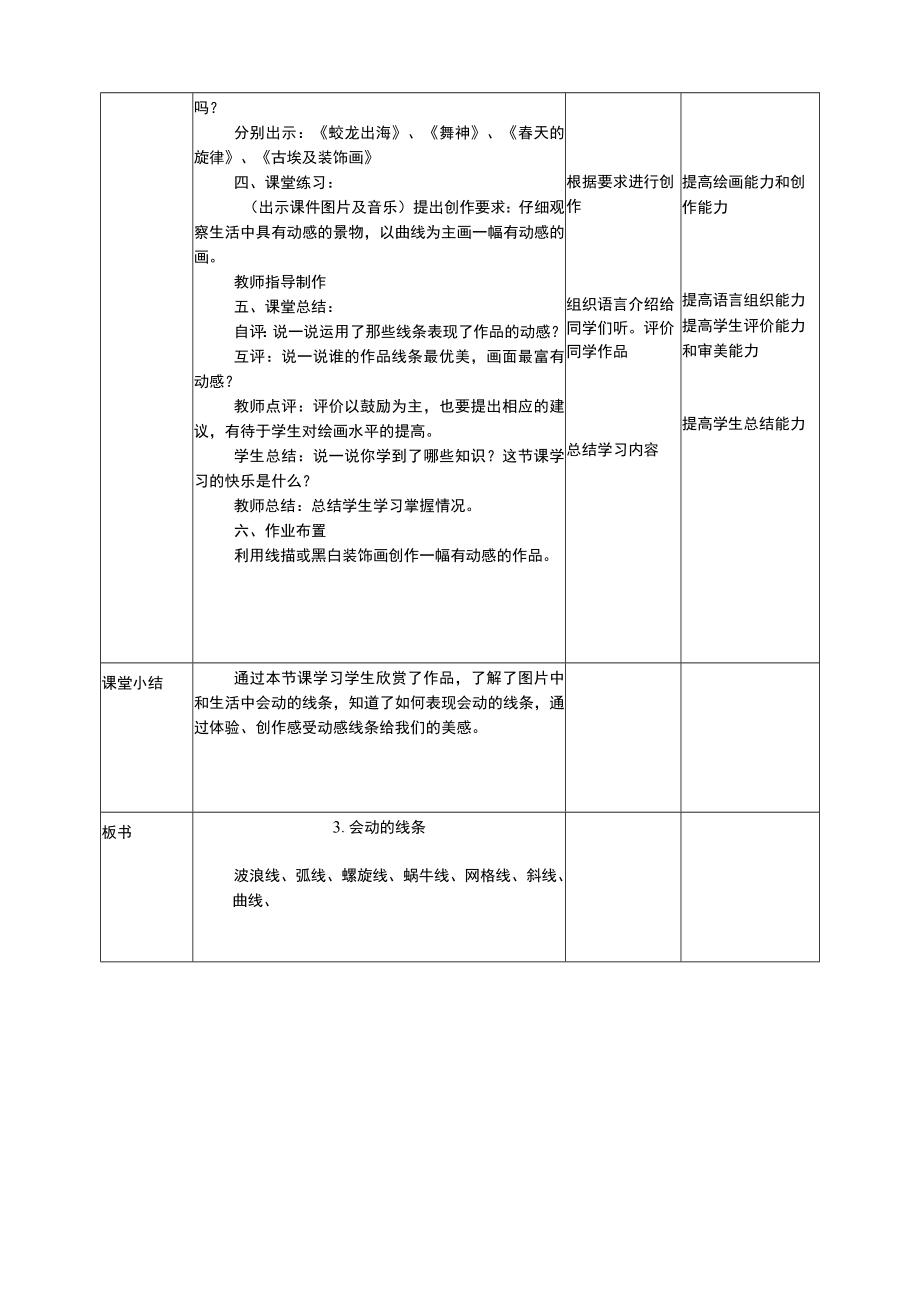 人美版美术三年级下册第三课《会动的线条》教案.docx_第2页