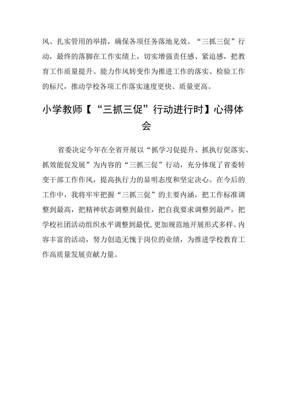 基层党员教师【“三抓三促”行动进行时】心得体会(精选三篇).docx_第3页