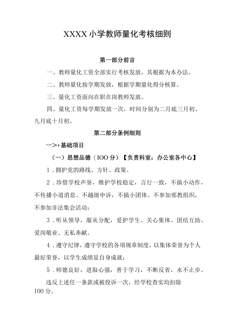 小学教师量化考核细则.docx_第1页