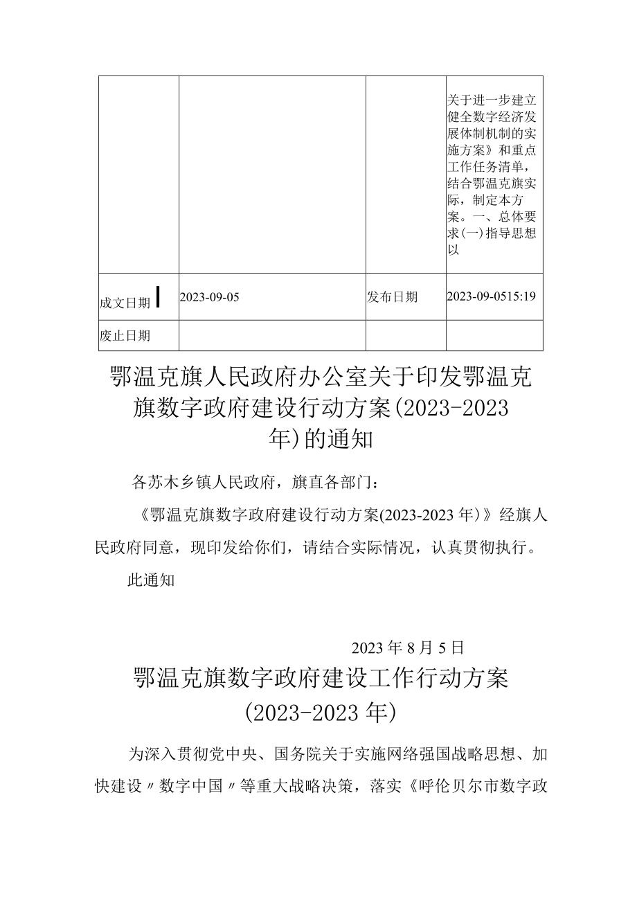 鄂温克旗数字政府建设行动方案20232023年.docx_第2页