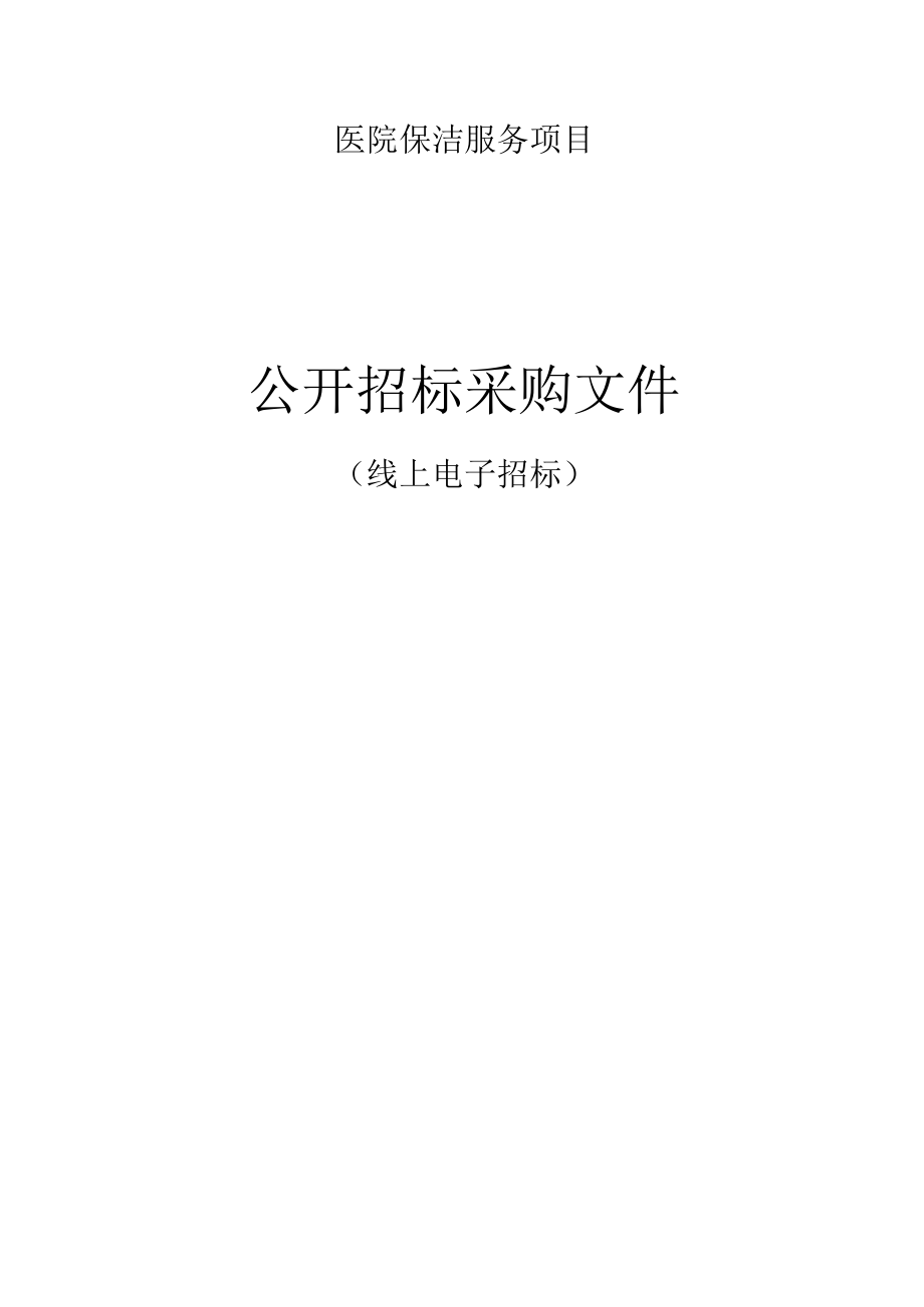 医院保洁服务项目招标文件.docx_第1页