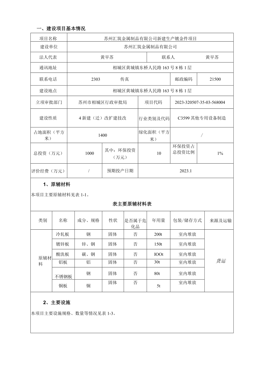 新建生产钣金件项目环评报告.docx_第2页