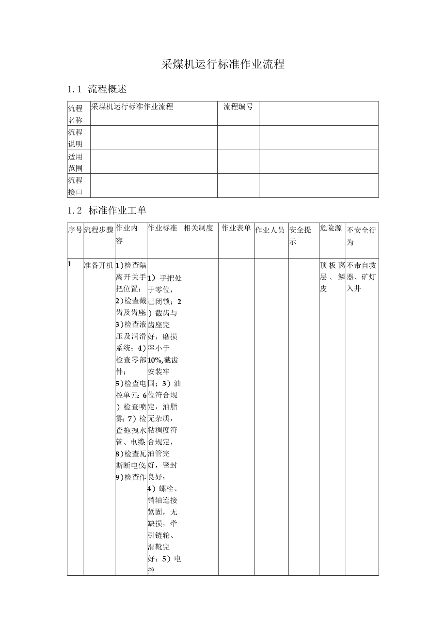 采煤机运行标准作业流程.docx_第1页