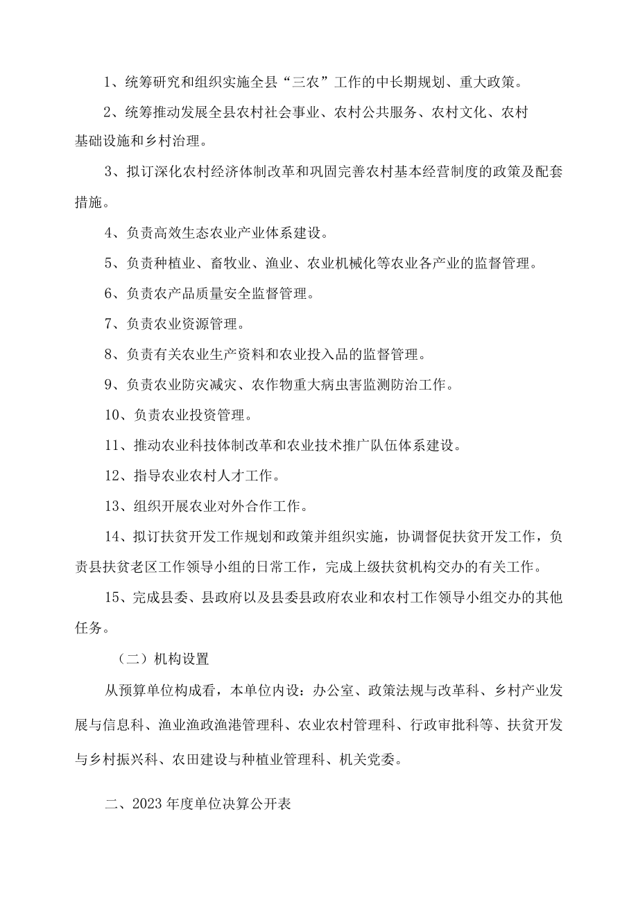 苍南县农业农村局2023年度单位决算目录.docx_第2页