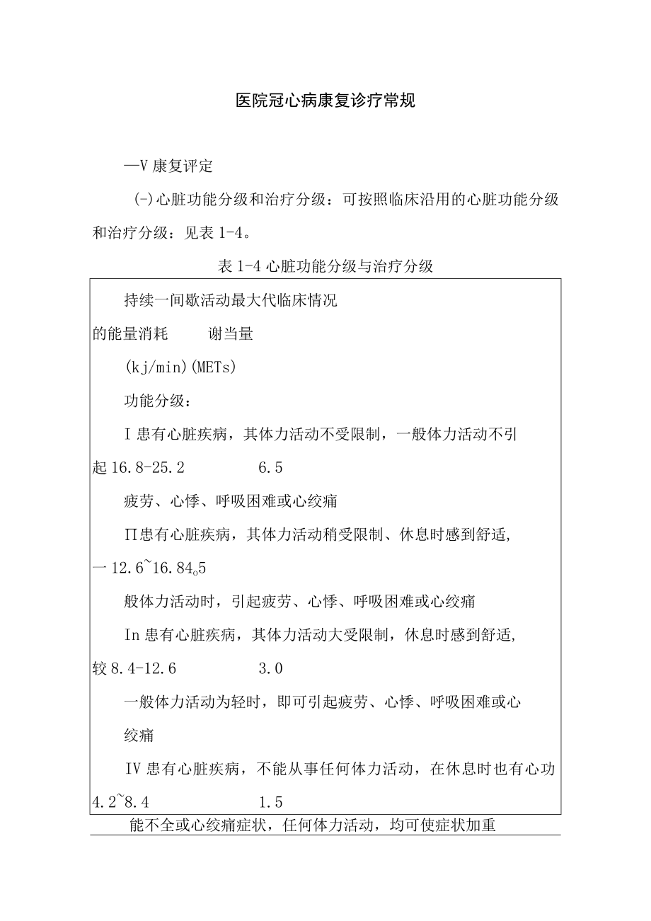 医院冠心病康复诊疗常规.docx_第1页