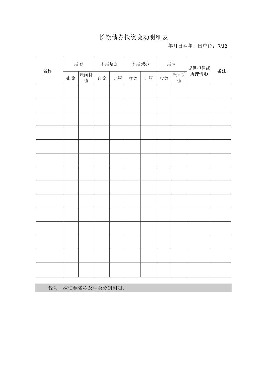 长期债券投资变动明细表(doc 1页).docx_第1页