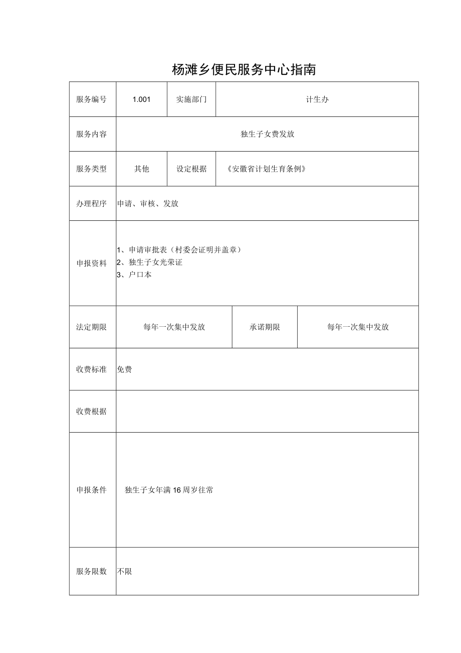 杨滩乡便民服务中心指南.docx_第1页