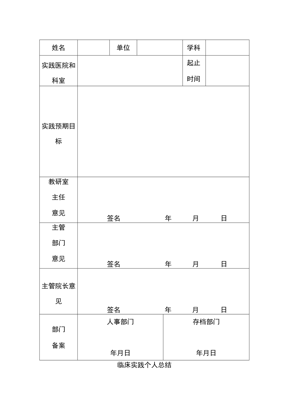 郑州大学护理学院教师临床实践申请考核表.docx_第3页