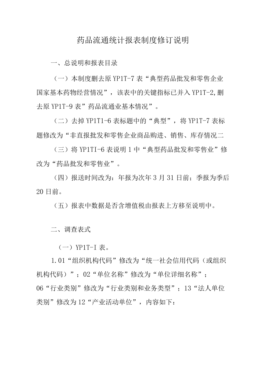 药品流通统计报表制度修订说明.docx_第1页