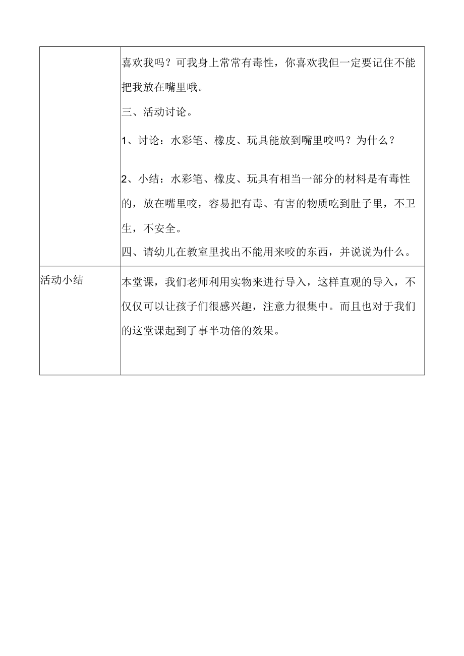 幼儿园安全教育活动案例文具不能咬.docx_第2页