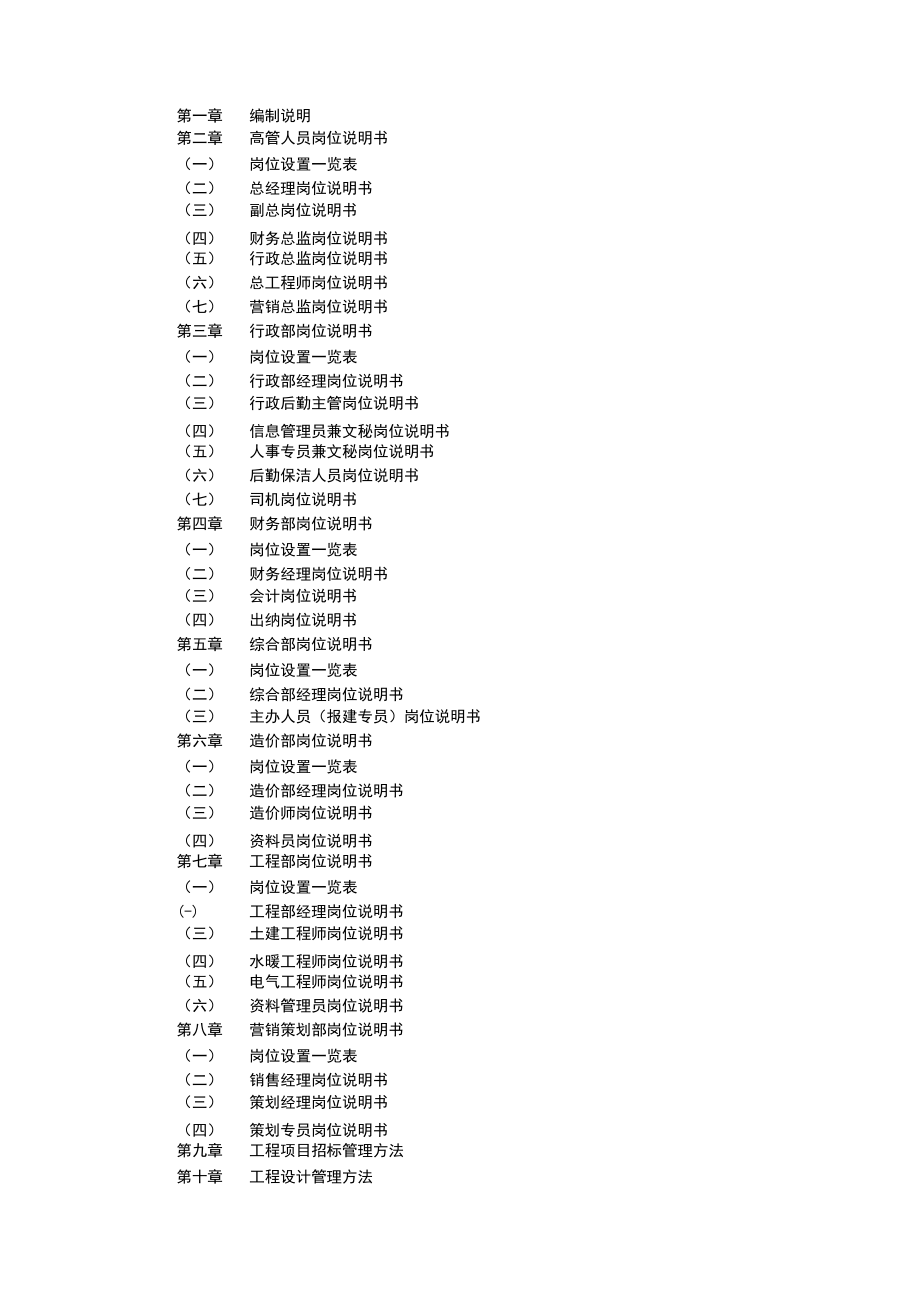 房地产公司全套岗位说明书及架构.docx_第2页