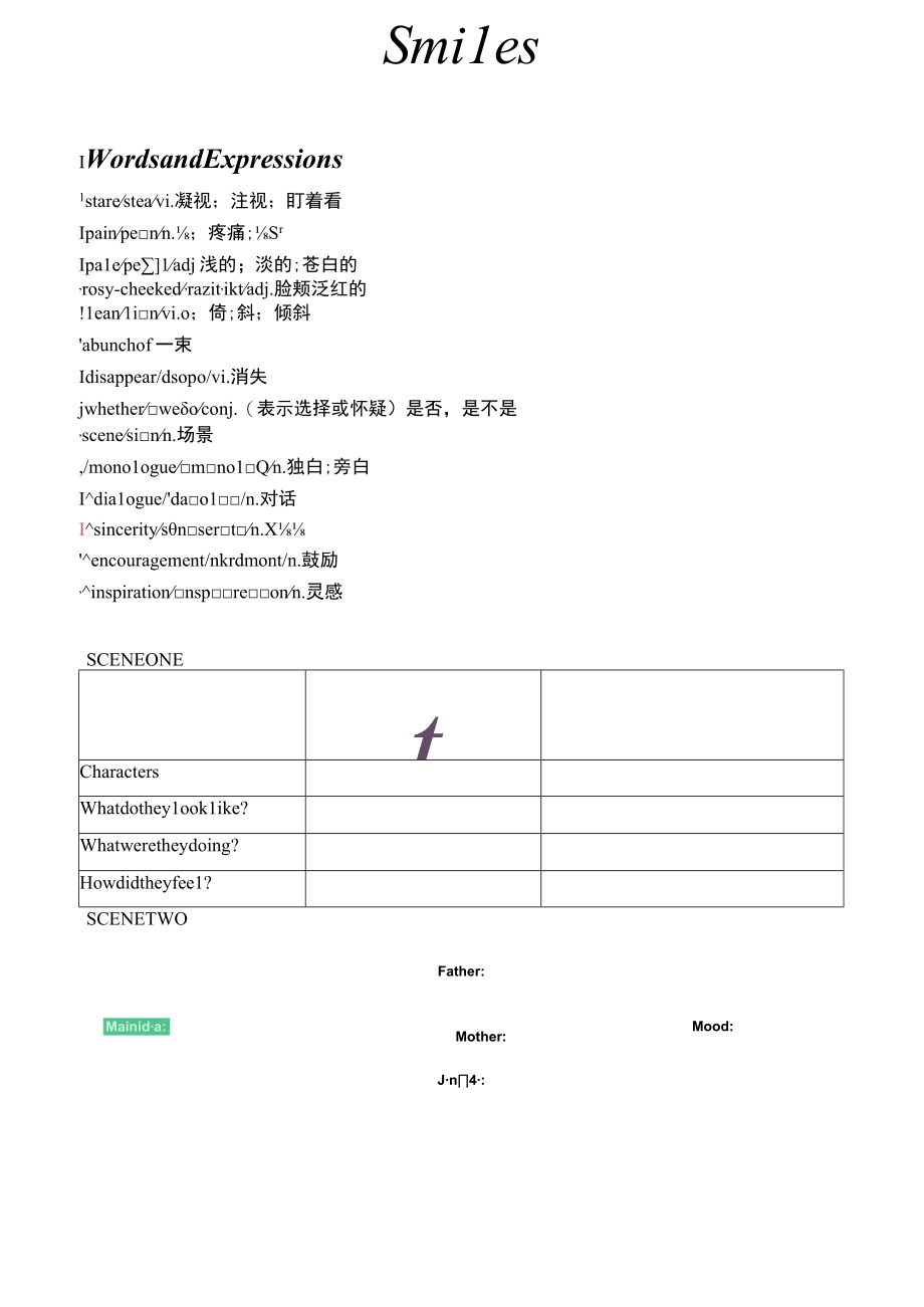 学习任务单 Smiles.docx_第1页