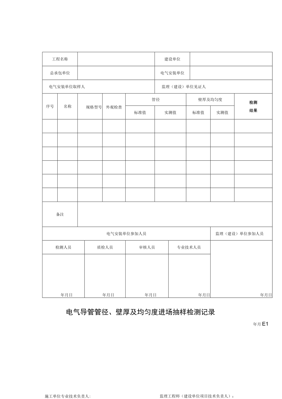 电气导管管径壁厚及均匀度进场抽样检测记录.docx_第1页