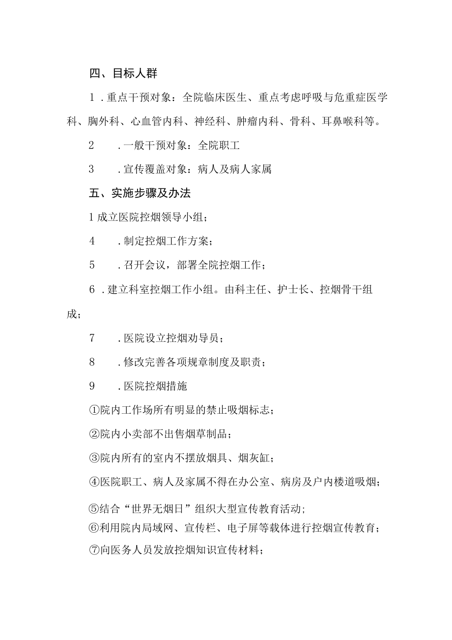 医院无烟医疗卫生机构建设实施方案.docx_第2页