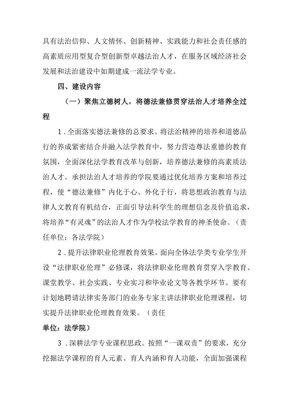 大学法学国家一流专业建设点建设方案试行.docx_第3页