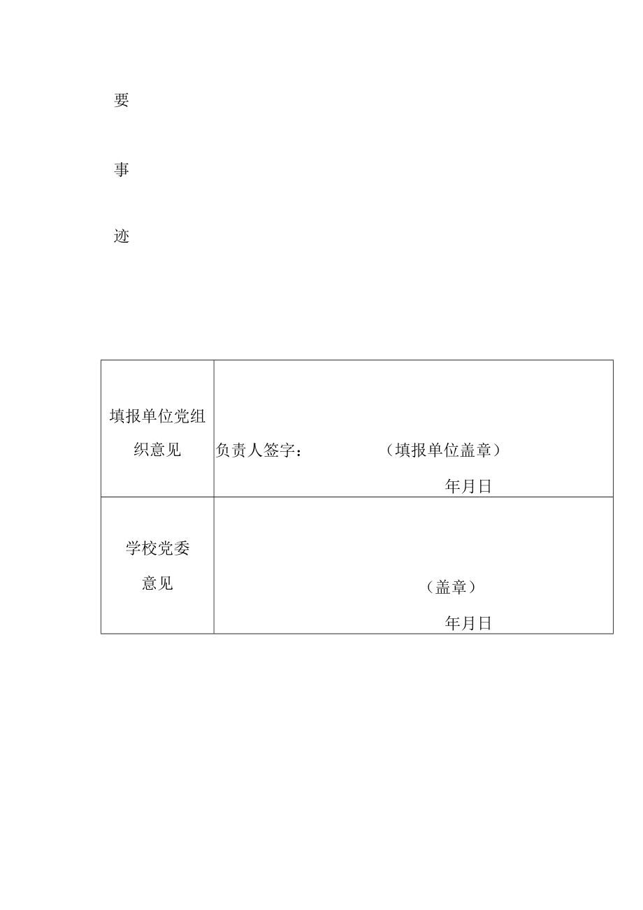 大学优秀党务工作者推荐和审批表.docx_第2页